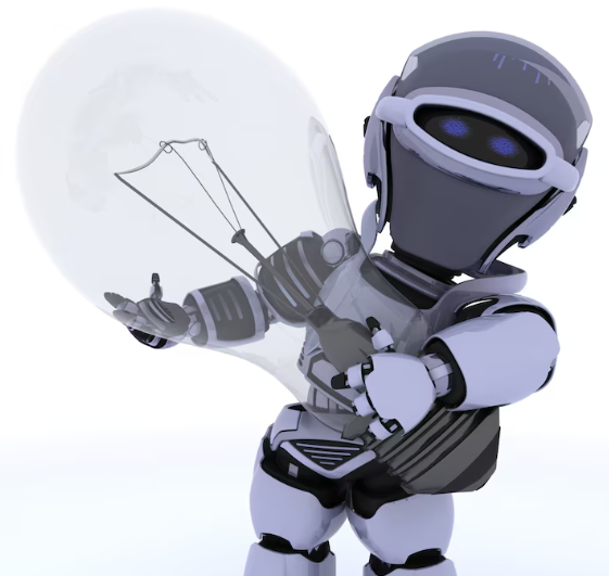 Robot holding tablet